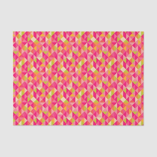 Papier Mousseline Motif géométrique de triangles (Recto)