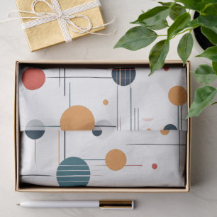 Papier Mousseline Motif géométrique du milieu du siècle