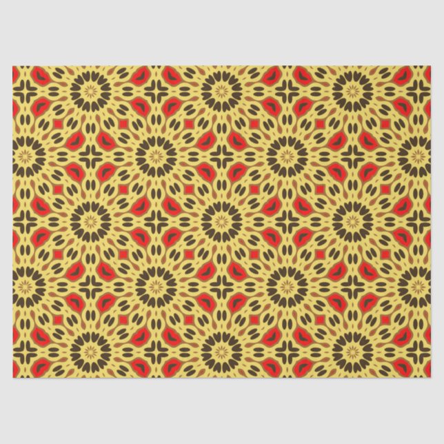 Papier Mousseline Motif géométrique en mosaïque orientale élégant (Recto)