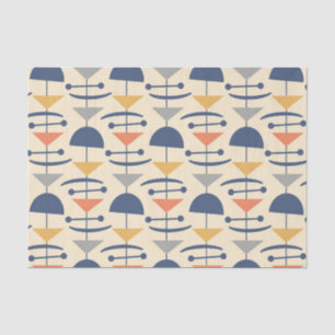 Papier Mousseline Motif géométrique moderne du milieu du siècle rétr