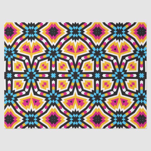 Papier Mousseline Motif géométrique multicouleur mignon tendance (Recto)