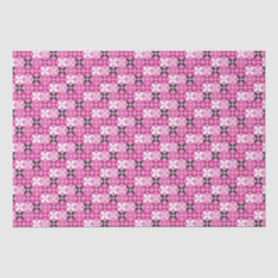 Papier Mousseline Motif géométrique rose et noir Anniversaire
