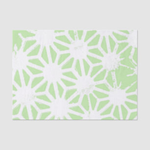 Papier Mousseline Motif géométrique vert pomme