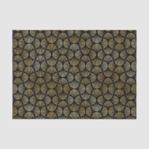 Papier Mousseline Motif Gold et Black Art Déco
