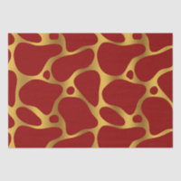 Motif Gold & Red Giraffe