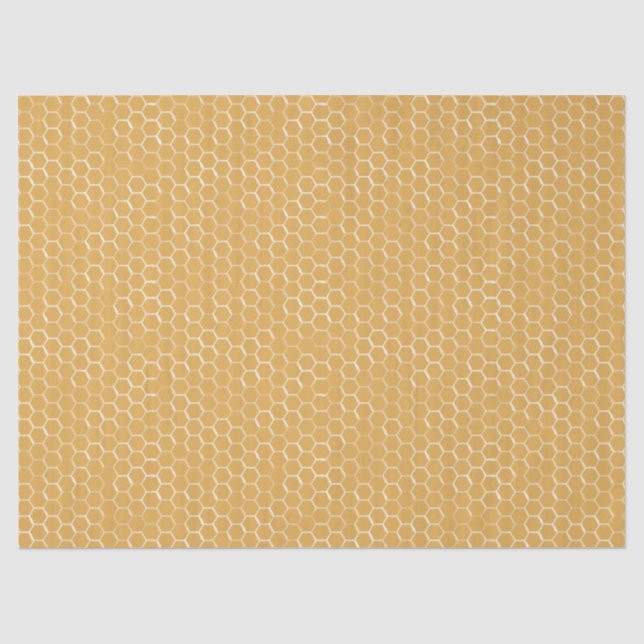 Papier Mousseline Motif Golden Honeypeb (Recto)