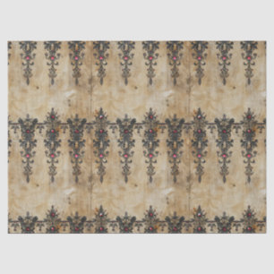 Papier Mousseline Motif gothique en dentelle rubis victorien (3)