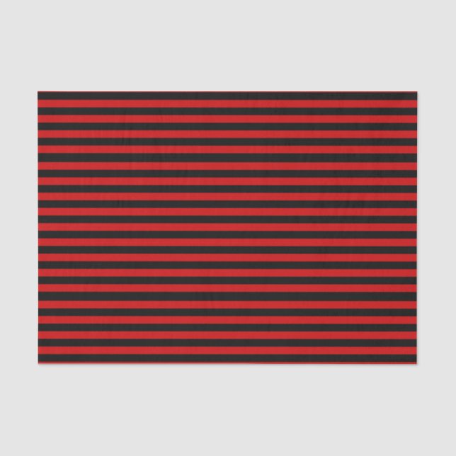 Papier Mousseline Motif Gras noir et rouge (Recto)