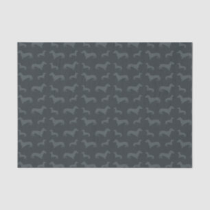 Papier Mousseline Motif gris-foncé mignon de teckel