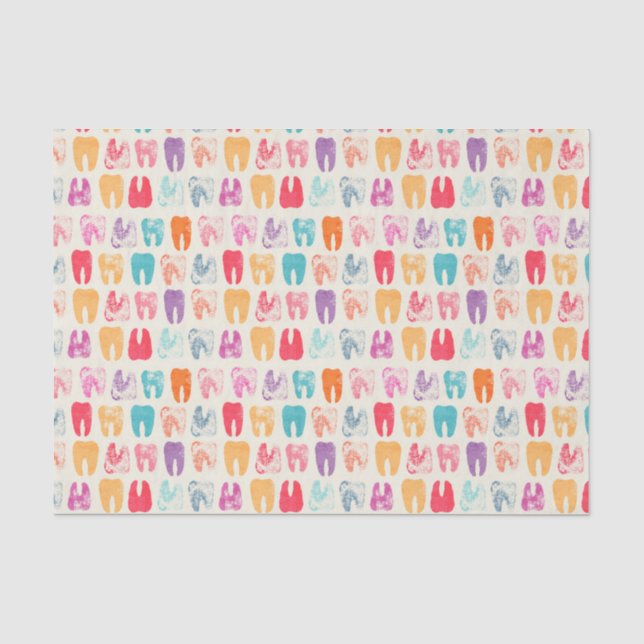 Papier Mousseline Motif grunge de dent (Recto)