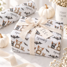 Motif Halloween de chouette et de chauve-souris ef