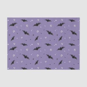 Papier Mousseline Motif Halloween Tissus de chauve-souris et de crân