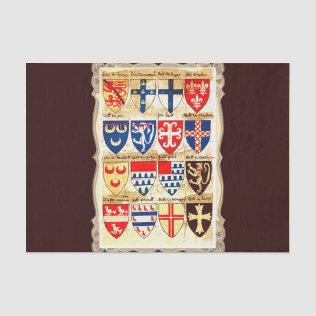 Papier Mousseline Motif héraldique décoratif (Recto)