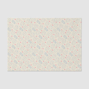 Papier Mousseline Motif heureux en pastel de dents