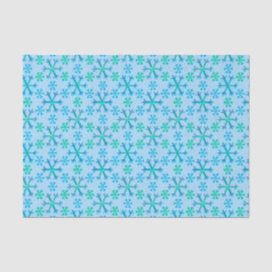 Papier Mousseline Motif Hexagon bleu et blanc
