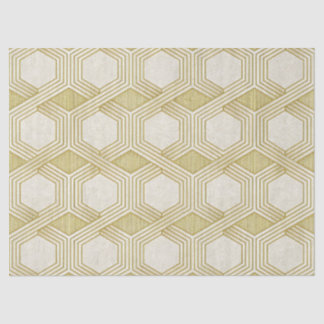 Papier Mousseline Motif Hexagone Or Luxueux - Texture Marbre