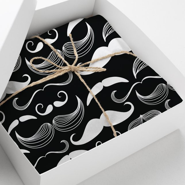 Papier Mousseline Motif Hipster Mustache (Créateur téléchargé)