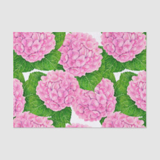 Papier Mousseline Motif Hydrangea