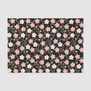 Papier Mousseline Motif japonais de fleurs de cerisier