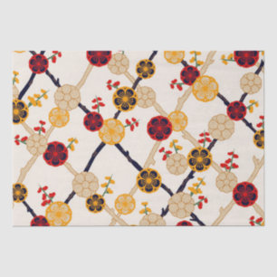 Papier Mousseline Motif japonais en fleurs de prune