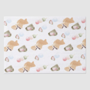 Papier Mousseline Motif japonais Wagashi