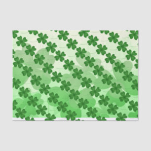Papier Mousseline motif Jour de la Saint Patrick Shamrock