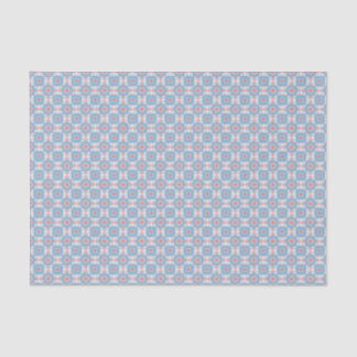 Papier Mousseline Motif Kaleidoscope bleu