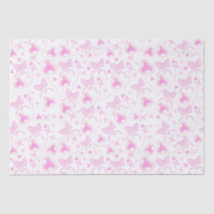 Papier Mousseline Motif Kawaii Coeurs et rubans
