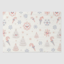 Motif Kawaii Snowflakes
