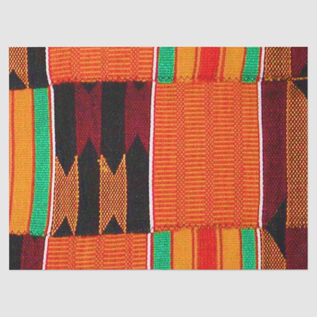 Papier Mousseline Motif Kente Cloth (Recto)
