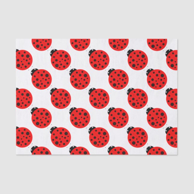 Papier Mousseline Motif Ladybug (Recto)