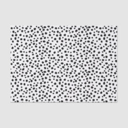 Papier Mousseline Motif local Dalmatien noir et blanc moderne