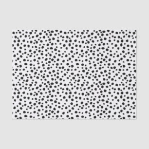 Papier Mousseline Motif local Dalmatien noir et blanc moderne