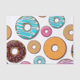 Papier Mousseline Motif lunatique de beignet lumineux
