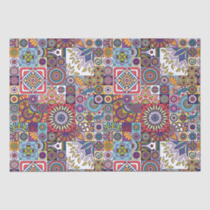 Papier Mousseline Motif Mandala