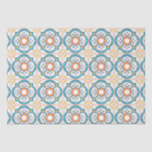 Papier Mousseline Motif marocain en carreaux