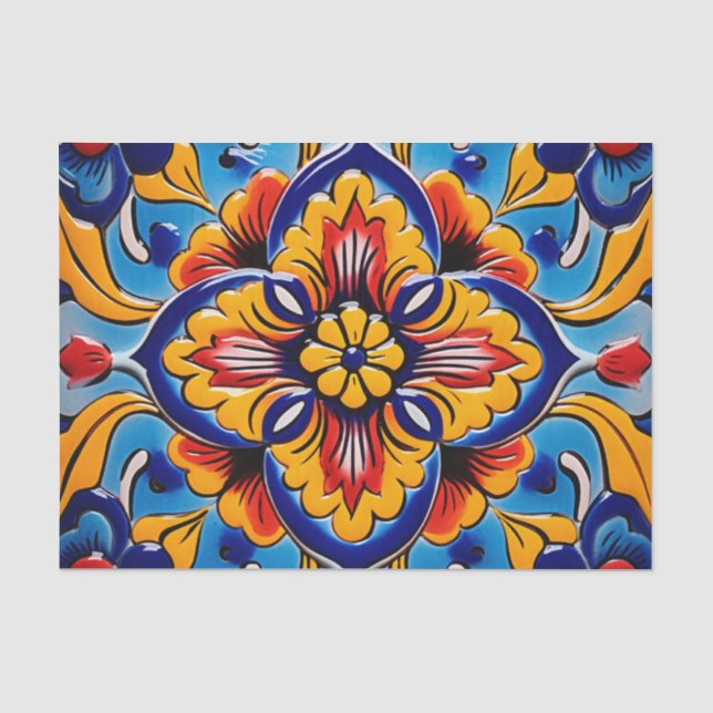 Papier Mousseline Motif mexicain mignon (Recto)
