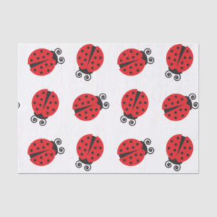 Papier Mousseline Motif mignon de coccinelle