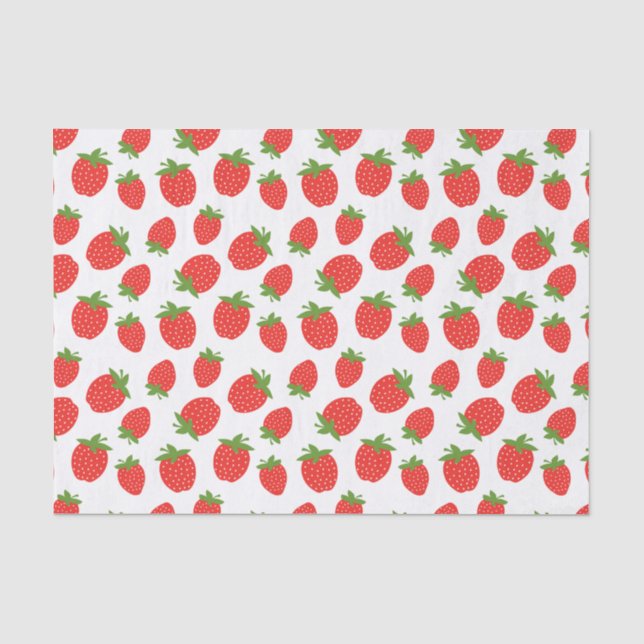 Papier Mousseline Motif mignon de fraise (Recto)