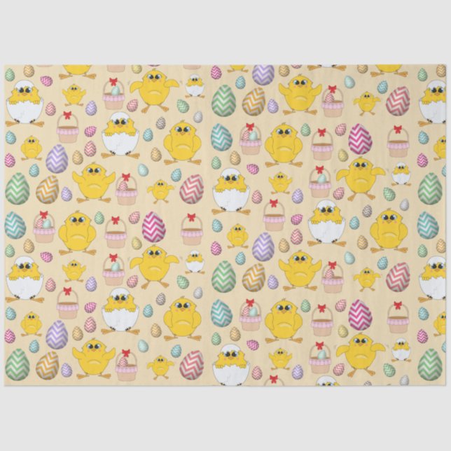 Papier Mousseline Motif mignon de Pâques (Recto)