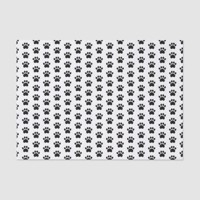 Papier Mousseline Motif mignon d'empreinte de patte (Recto)