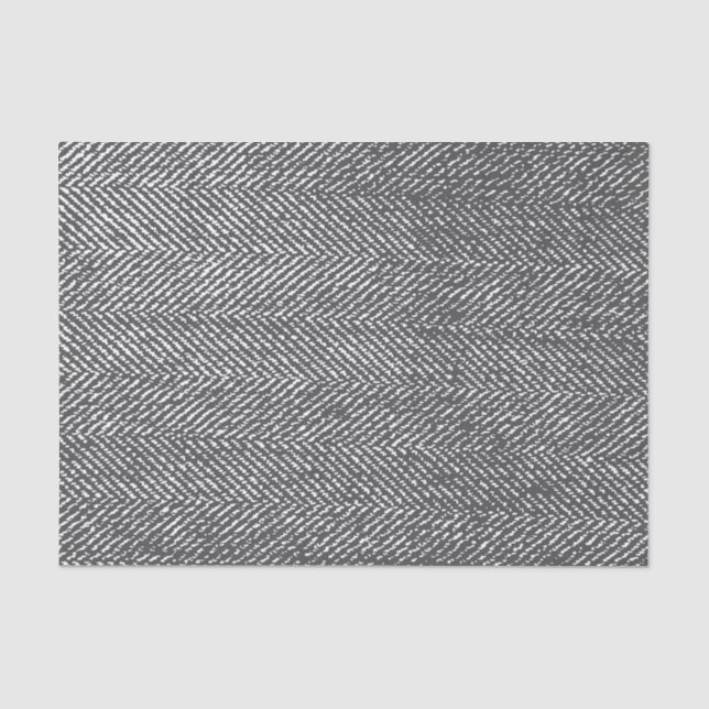 Papier Mousseline Motif moderne de Herringbone gris (Recto)