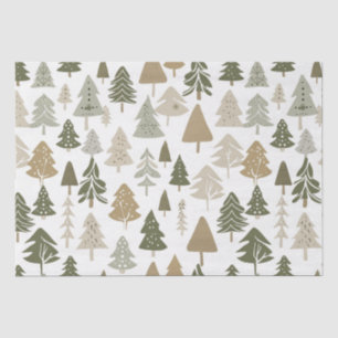 Papier Mousseline Motif moderne des arbres de Noël