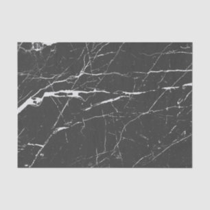 Papier Mousseline Motif moderne en marbre noir et gris clair