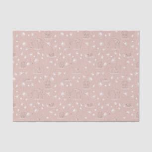 Papier Mousseline motif montrant les animaux mignons de jungle de