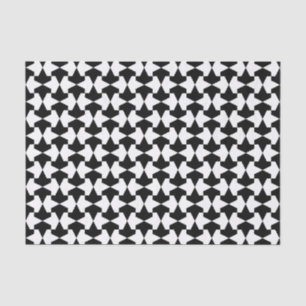 Papier Mousseline Motif musulman noir et blanc classique