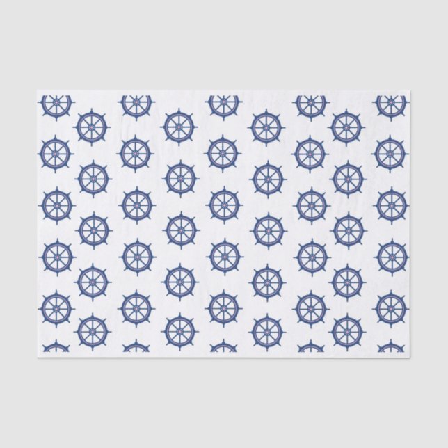 Papier Mousseline Motif nautique (Recto)