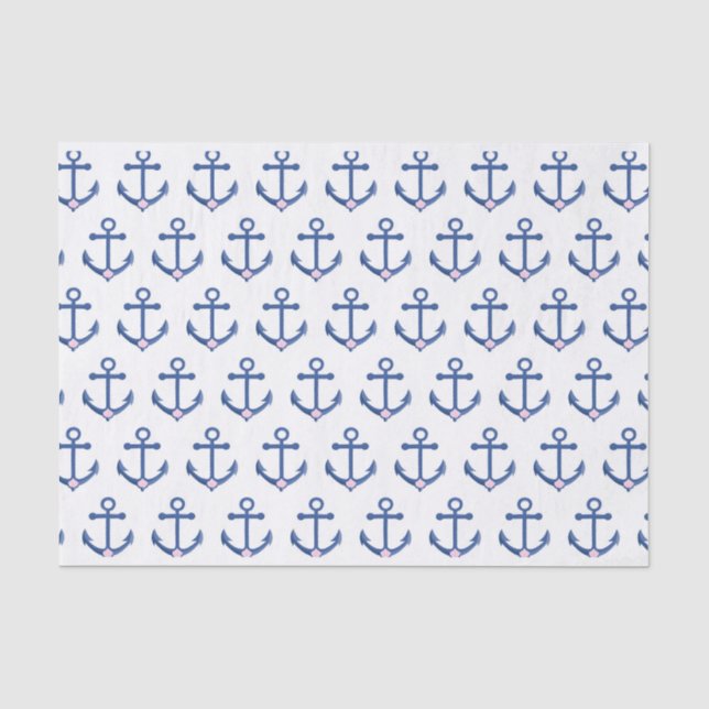Papier Mousseline Motif nautique (Recto)