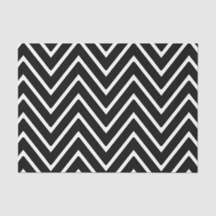 Papier Mousseline Motif noir et blanc 2 de Chevron