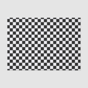 Papier Mousseline Motif noir et blanc de contrôle